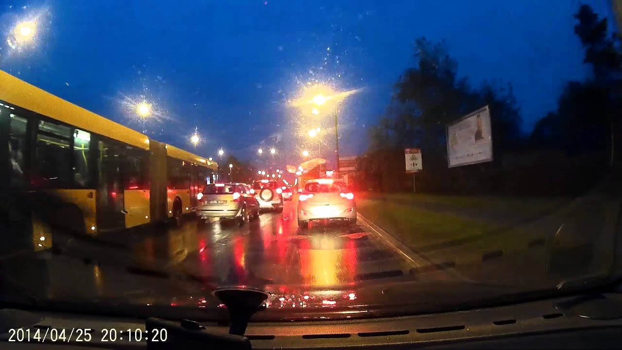 SJ4000 Night test - Car driving Krakow Poland