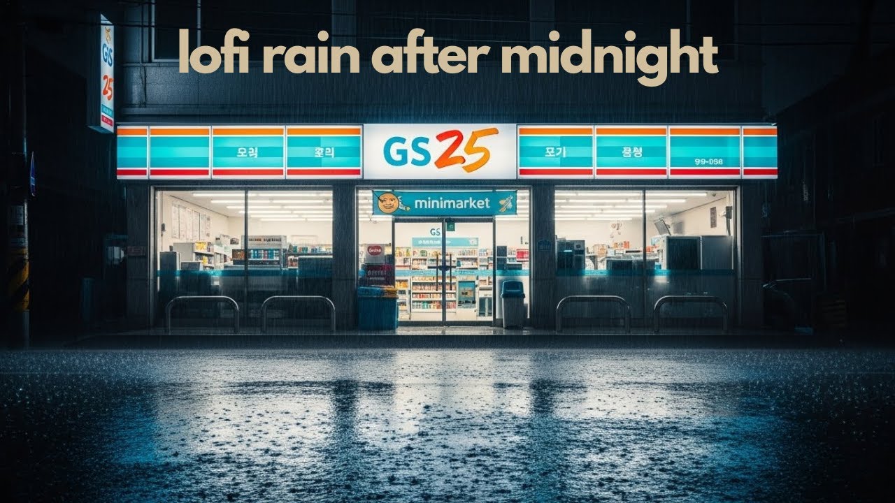 Seoul Rainy After Midnight 🌧️ Lofi to Ease for Quiet Deep Sleep, Calm Focus Peace in the Rain