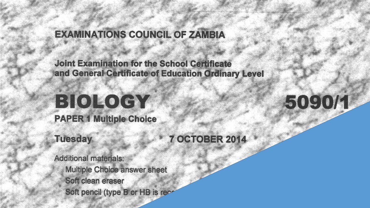 Biology paper 1 2014