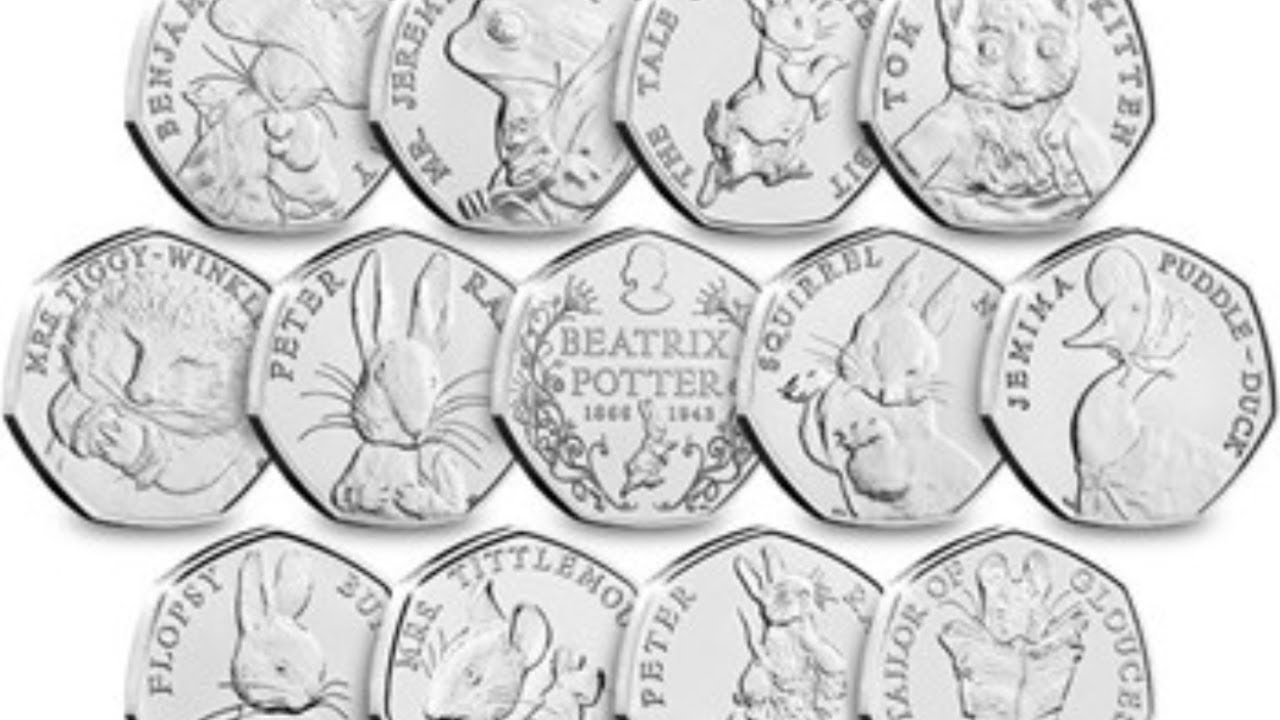 All Beatrix Potter 50p coins in 30 Seconds. Peter Rabbit, Flopsy Bunny, Jemima Puddle-duck 50p