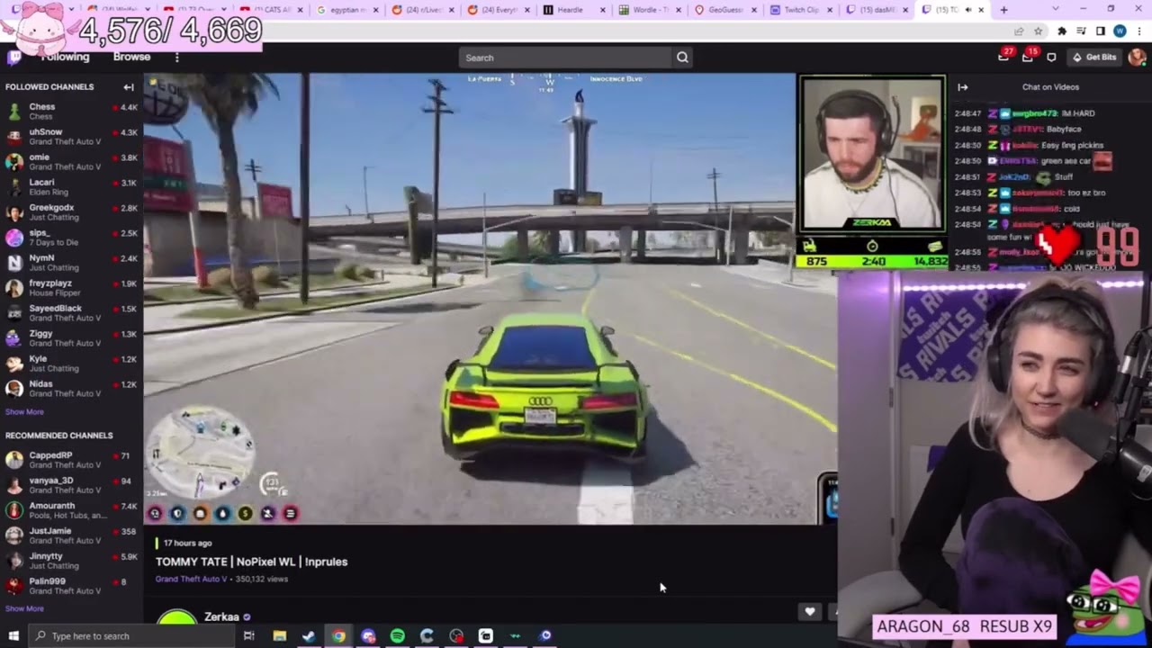 Wolfabelle Reacts to Tommy T Escaping Cops | NoPixel GTA RP