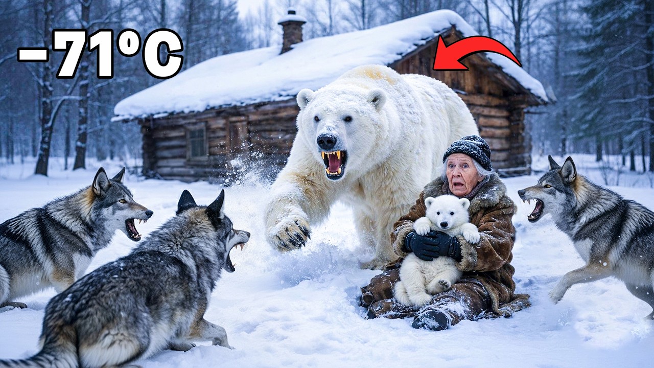She Had Only Minutes Left at −71°C… A Polar Bear Saved an Old Woman From Wolves