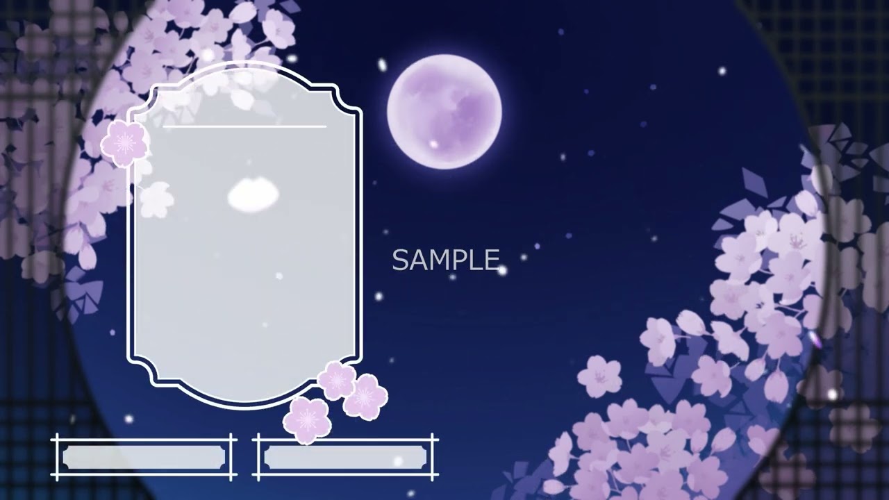 アニメーション付き 桜配信画面　プレビュー