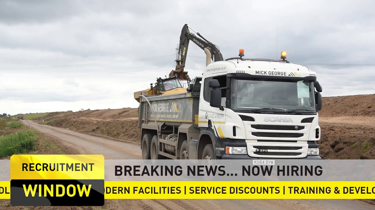 Mick George Recruitment Window - Tipper Driver