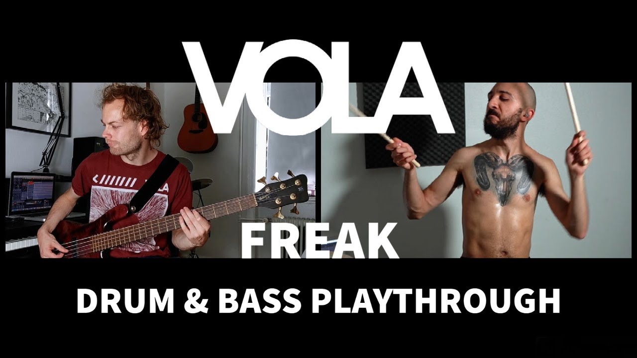 VOLA  - Freak  (Drum & Bass Playthrough by Adam Janzi & Nicolai Mogensen)