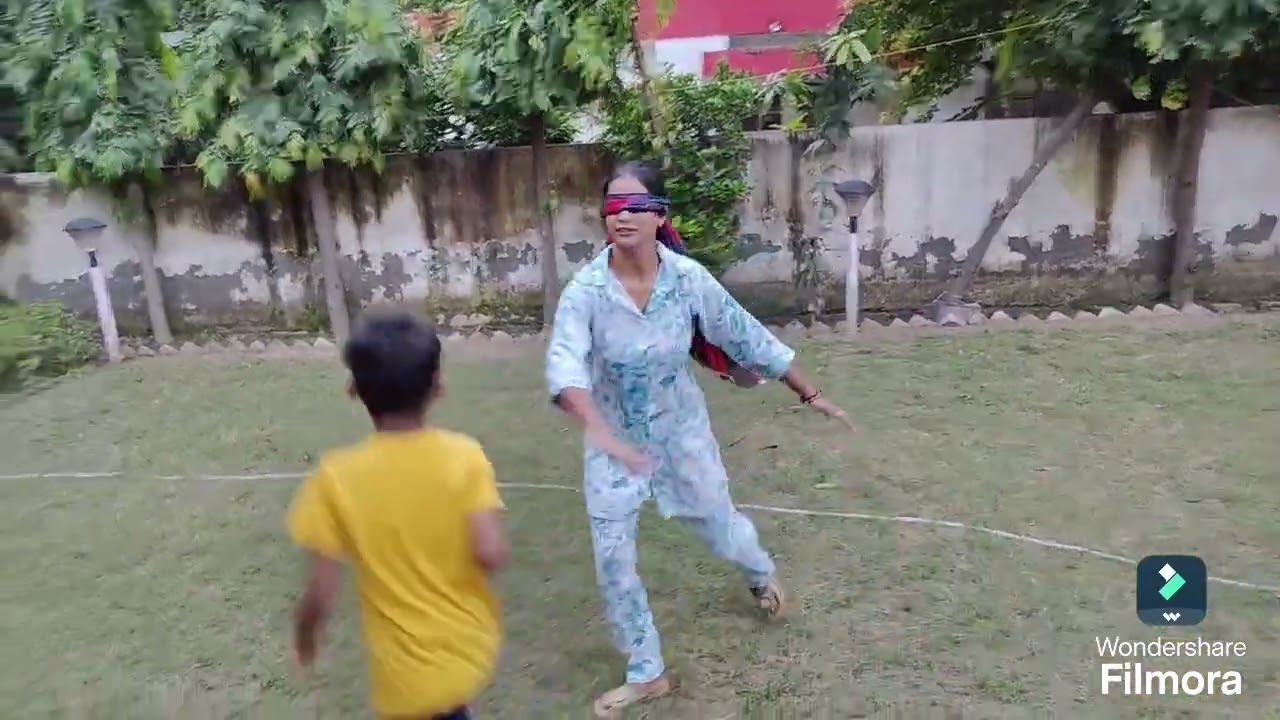Blindfold challenges Blindfold with my sweet son
