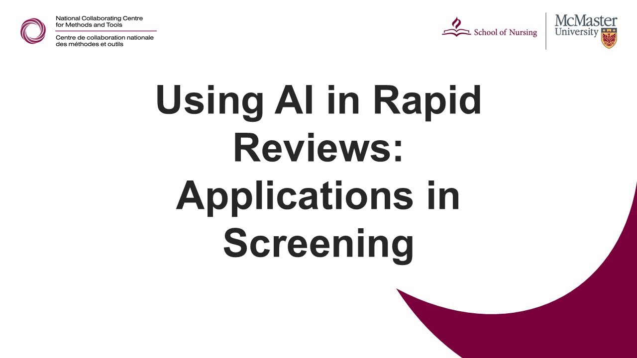 Using AI in Rapid Reviews: Applications in Screening