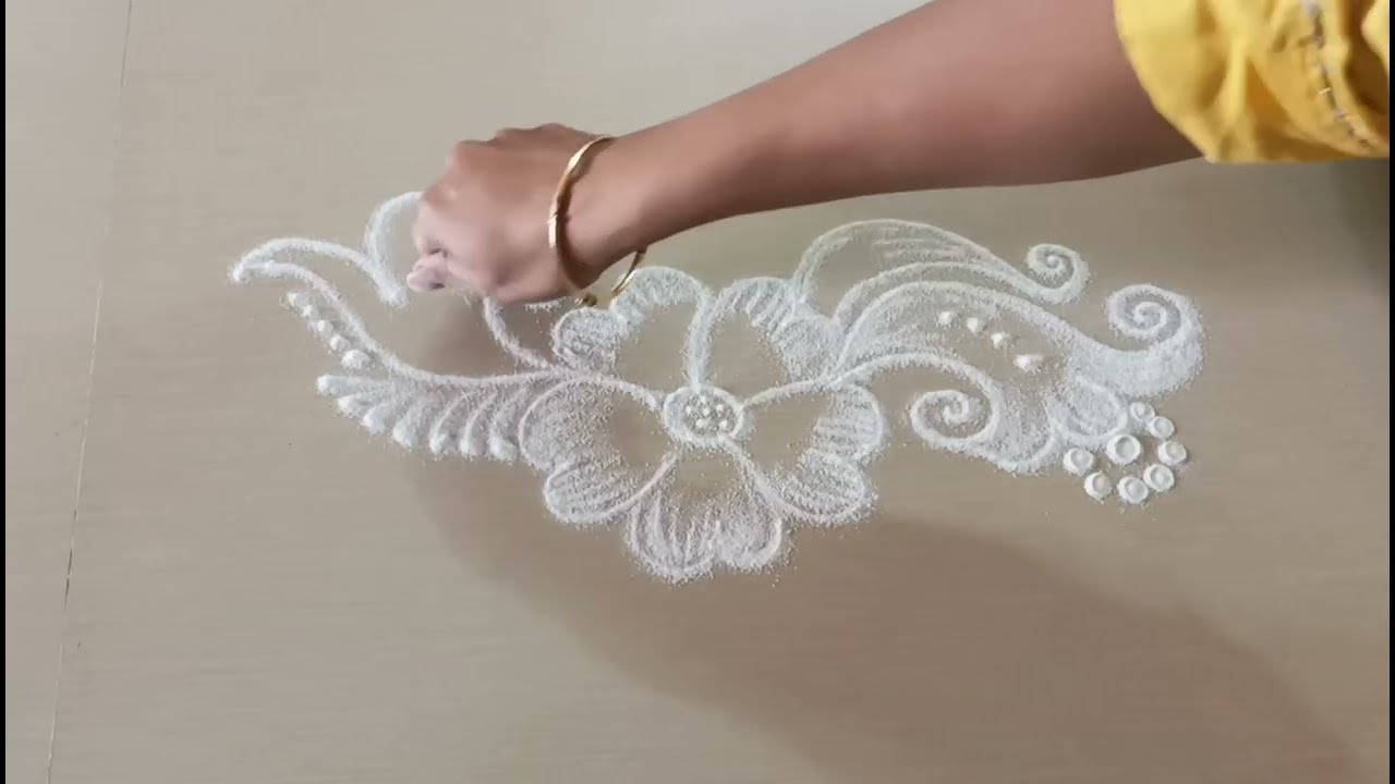 रोज सकाळी अगदी दोन मिनिटात काढा दोन सोप्या रांगोळ्या Daily use simple rangoli design 