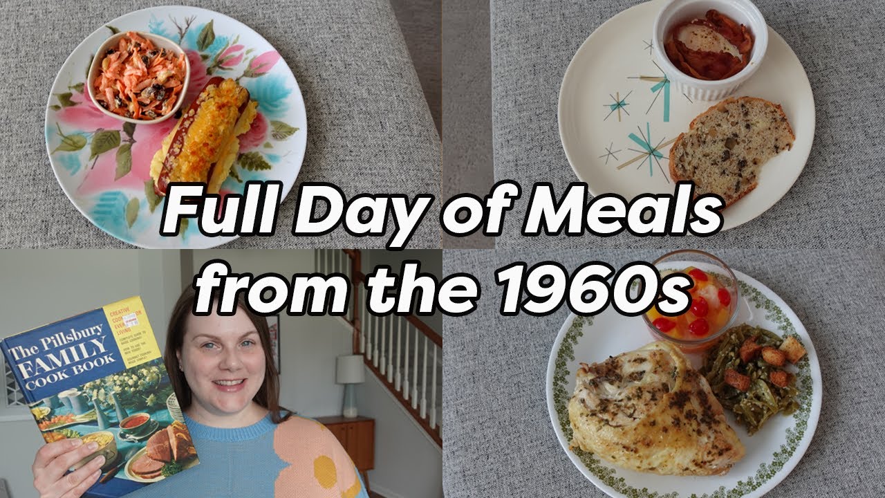 A FULL DAY of 1960s Meals 🍽️ vintage meal ideas!