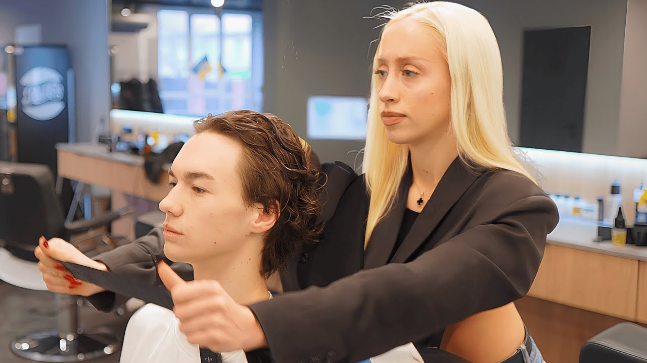 💈Only Once-in-a-Lifetime 1-Hour Scissors Grooming with Beautiful Lady Barber Olya