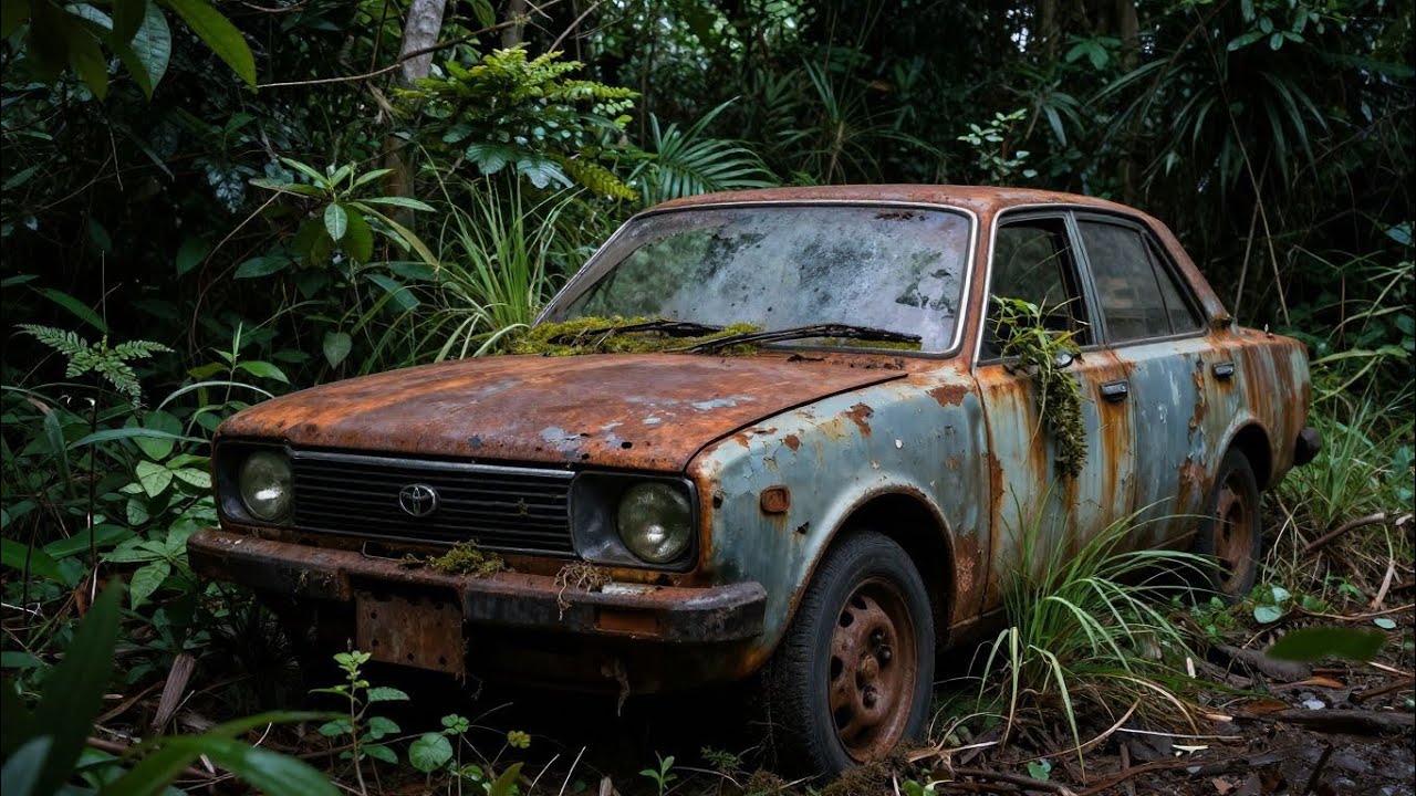 Abandoned Rusty Toyota Corolla Restored to Perfection | Silent ASMR Car Restoration