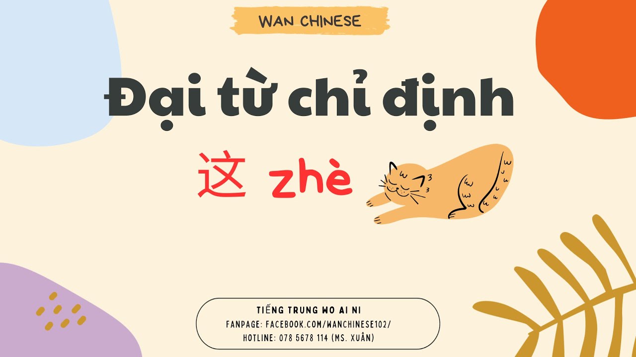 WAN CHINESE| NGỮ PHÁP TIẾNG TRUNG| ĐẠI TỪ CHỈ ĐỊNH 这 zhè: đây này