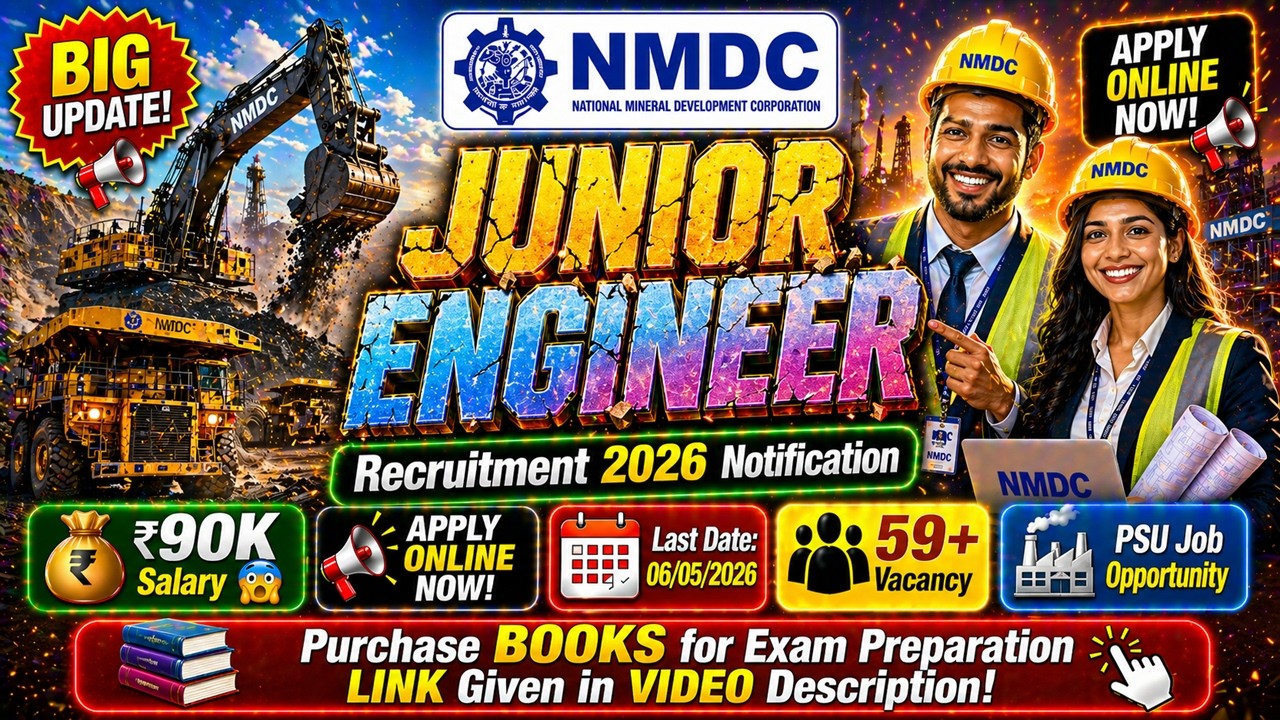 NMDC Junior Engineer Recruitment 2026  Eligibility, Salary, Apply Process