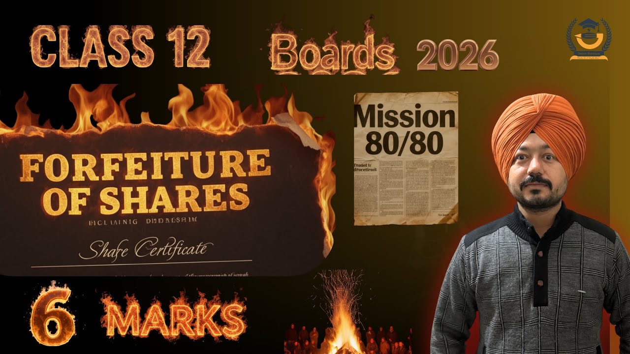 Forfeiture and Re-issue Of Shares! Accounting For Share Capital Class 12 Part-I