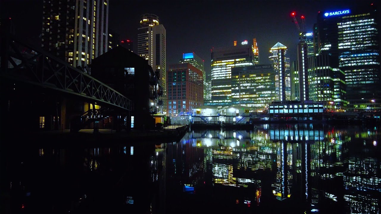 [4K] London Walk | Canary Wharf at Night | Harbour Quay & Blackwall Basin
