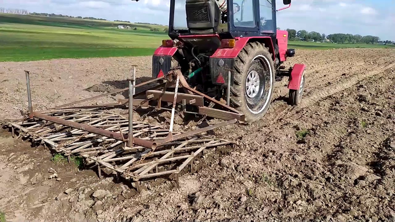 Бороны на Т25. Готовим новый участок под посадку пшеницы. Harrows for T25.
