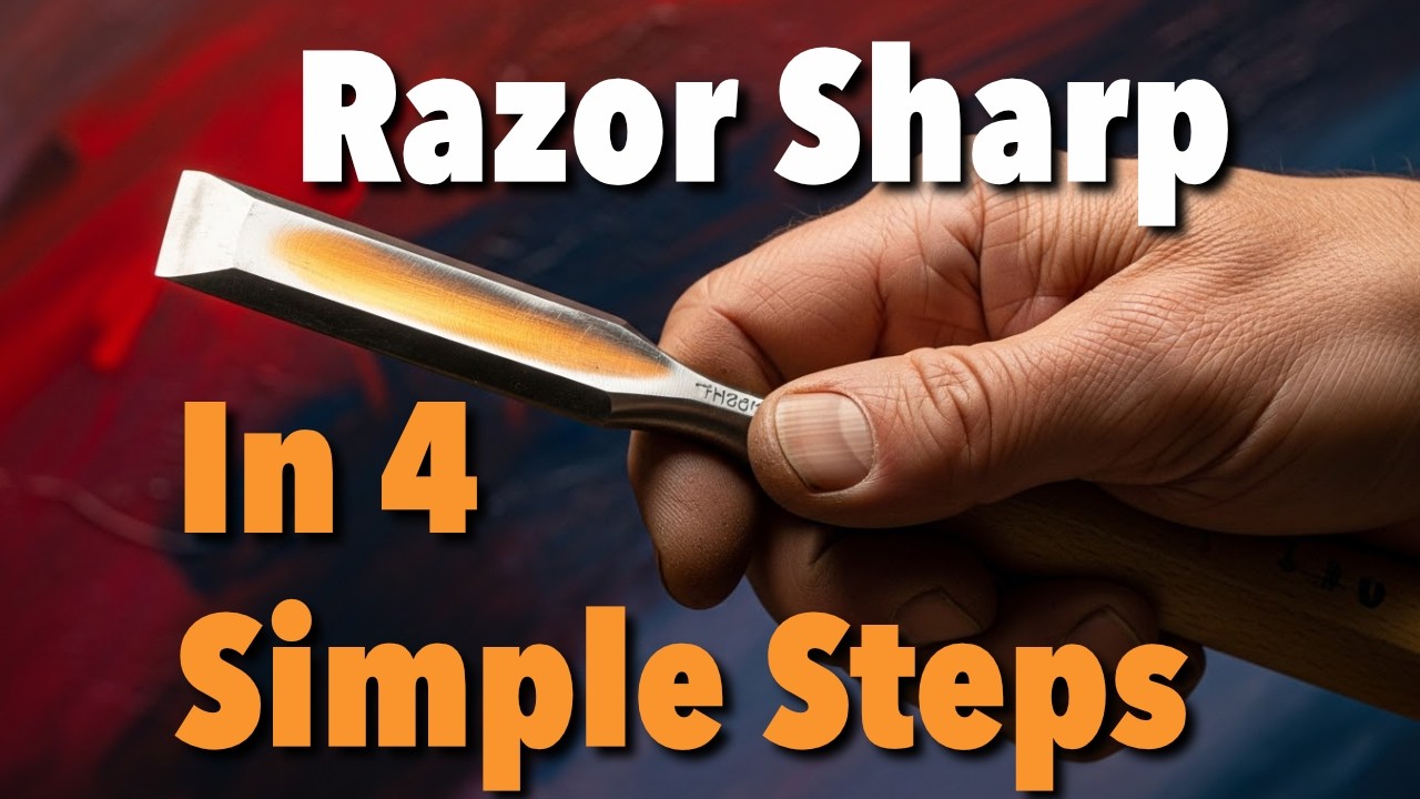 4 простых шага, чтобы получить ОСТРЫЕ как бритва стамески по дереву без использования приспособле...
