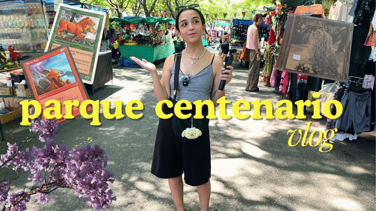 un día en Parque Centenario con mi papá🌿| vlog, feria, música y verano