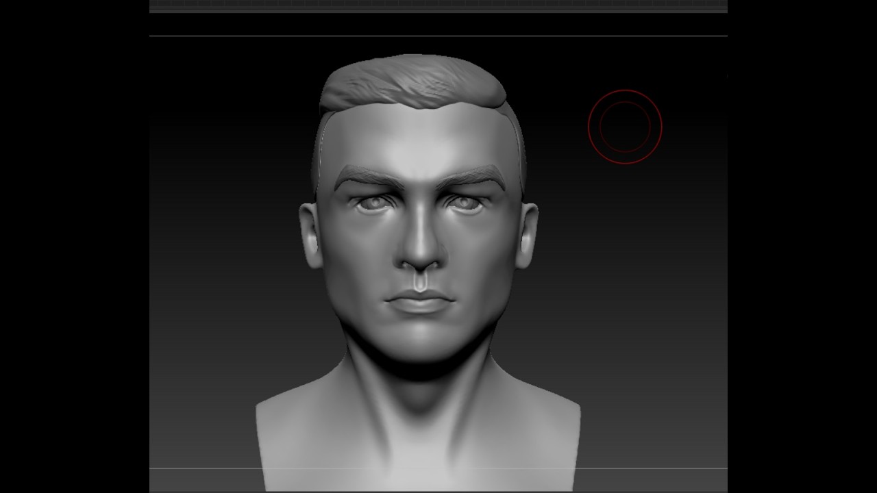 Sculpt face Christian Ronaldo - Timelapse