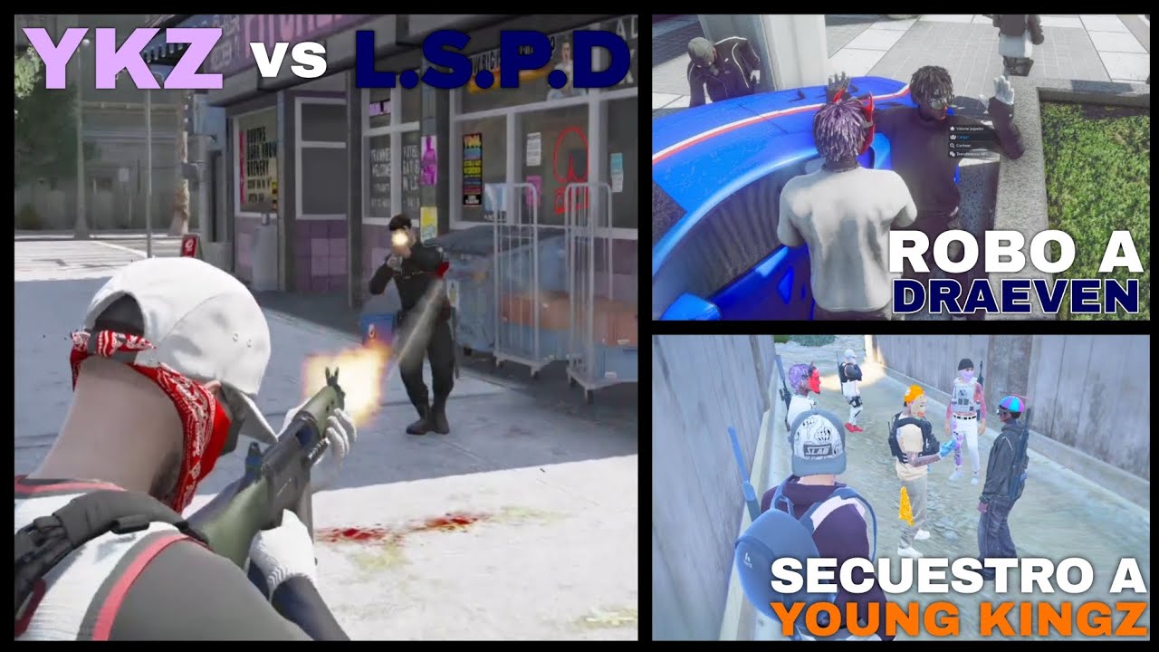 YKZ EN PUNGA | Secuestro a YK, ROBO a D7 & TIROTEO vs. LSPD | DovuxLife +18