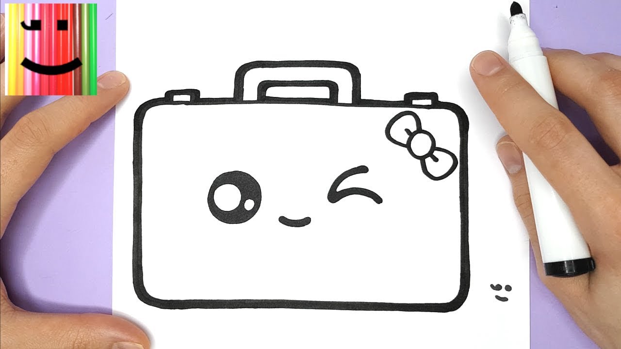 COMMENT DESSINER UNE VALISE KAWAII