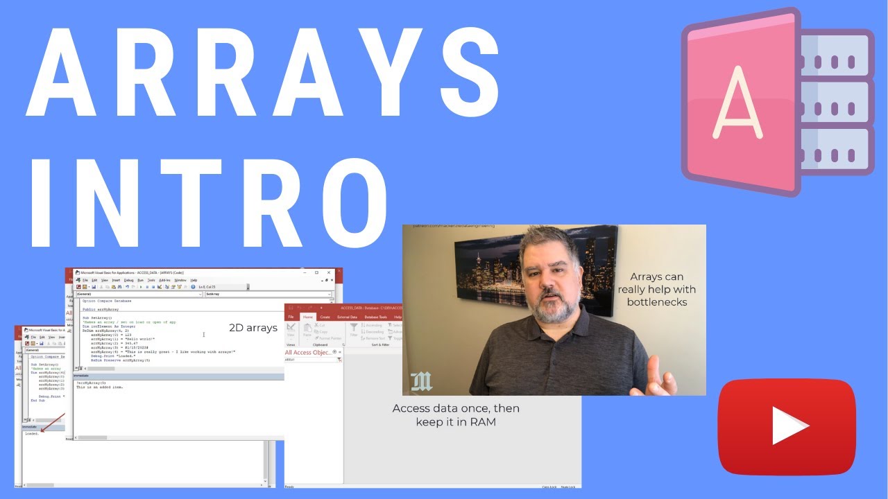 How to Use 1D and 2D Arrays in MS Access VBA - Introduction