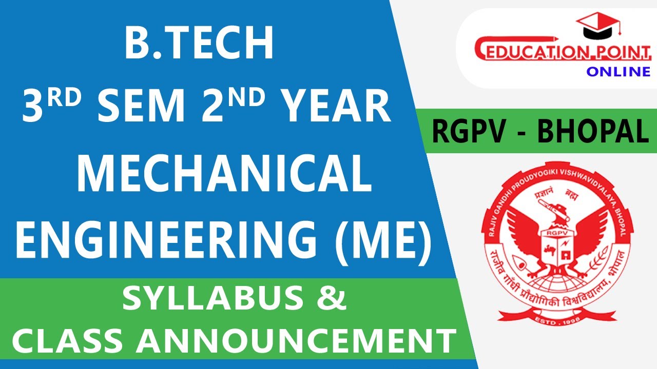 RGPV Mechanical Engineering B.Tech 3rd Semester Syllabus | Complete Roadmap for ME 3rd Semester