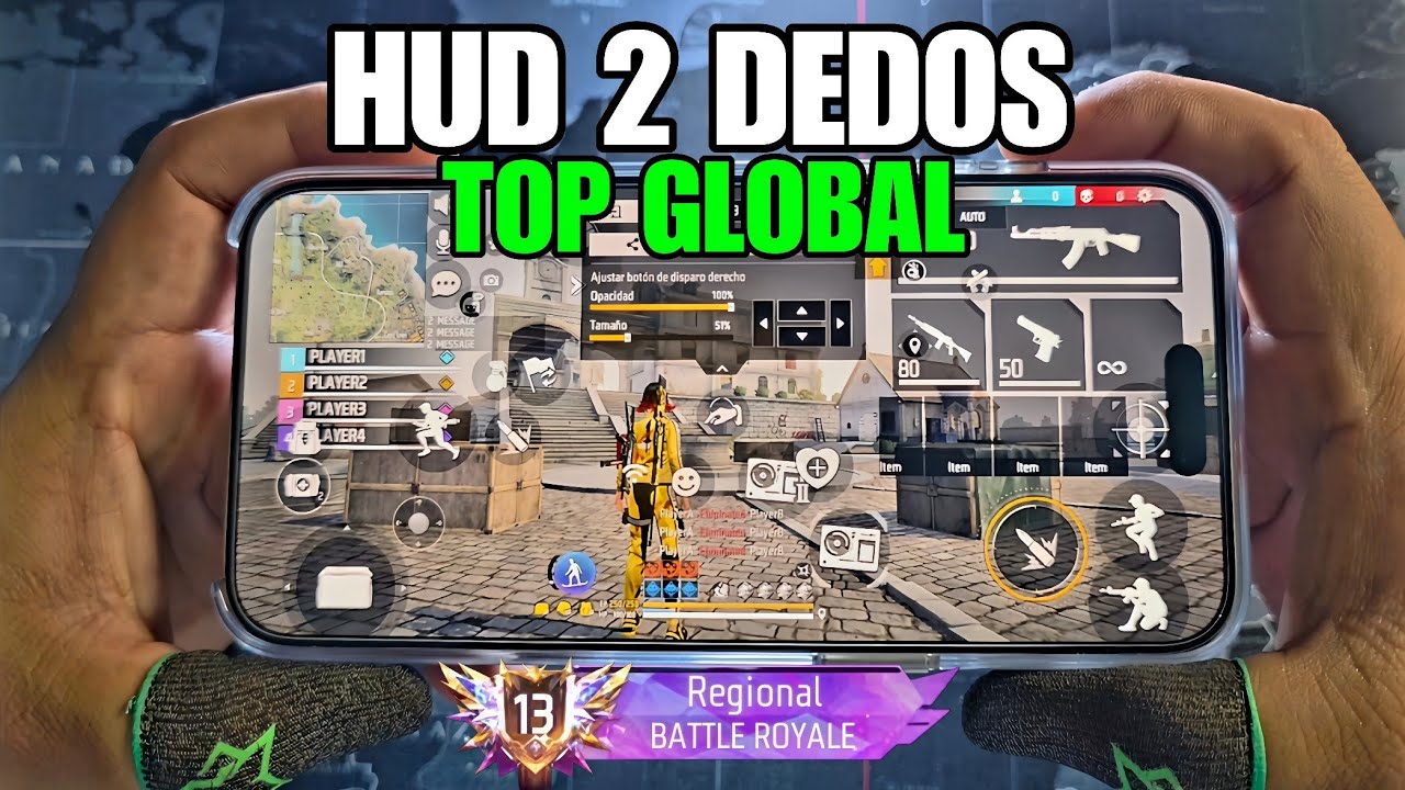 HUD 2 DEDOS ( TOP GLOBAL PROPLAYER )+SENSIBILIDAD 