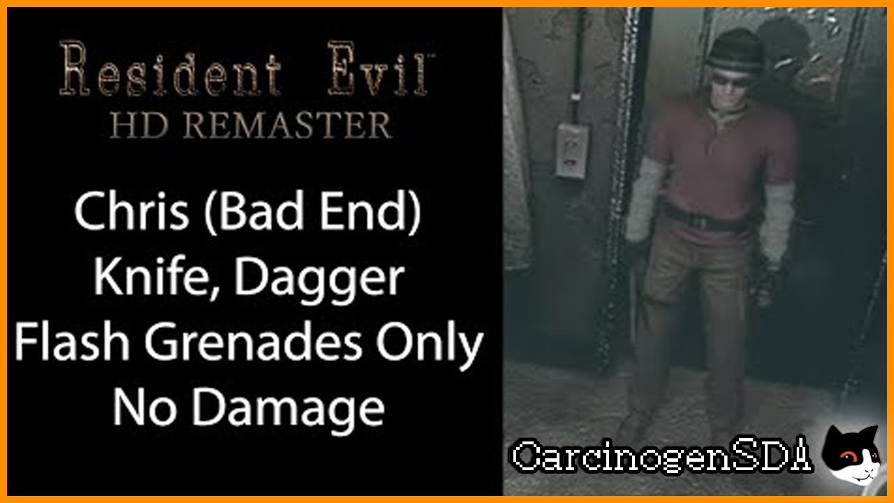 [No Commentary] Resident Evil HD Remaster (PC) - Chris Melee Only No Damage
