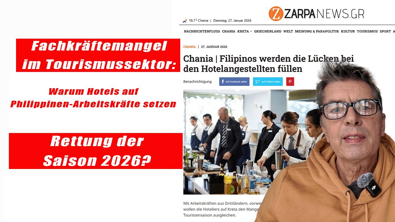 Fachkräftemangel im Tourismussektor: Warum Hotels auf Philippinen-Arbeitskräfte setzen  Kreta 2026