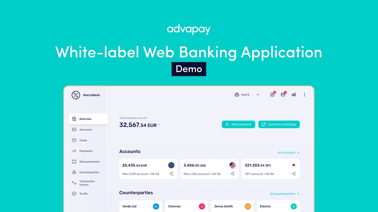 Demo of White-label Web Banking App | Core Banking Software | Core Banking Platform | Advapay