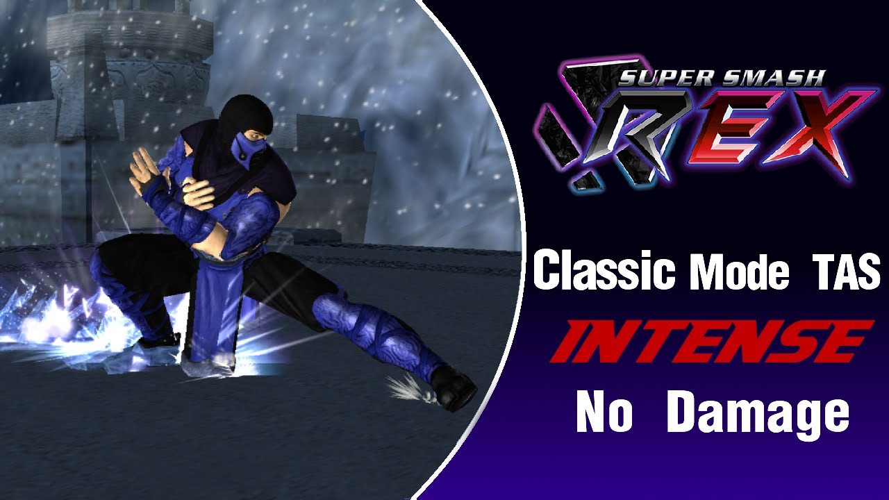 Super Smash REX [TAS] - Sub-Zero Classic Mode (Intense, No Damage)