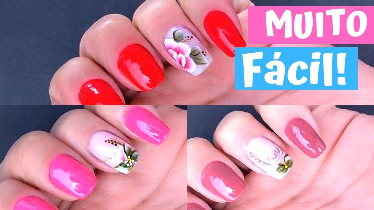 Técnicas fáceis para fazer flores em carga dupla|Passo a passo |AULA 12(MANICURE INICIANTE)