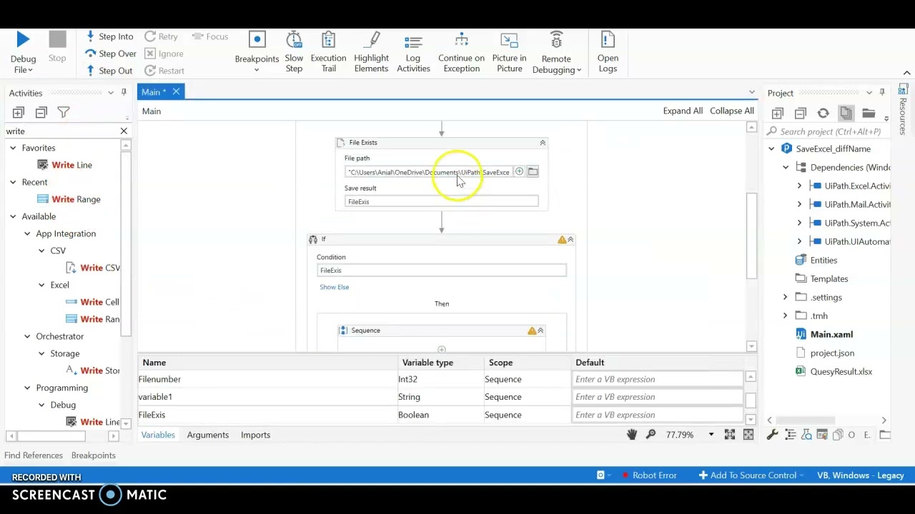 RPA UiPath-Save Excel File with different Name