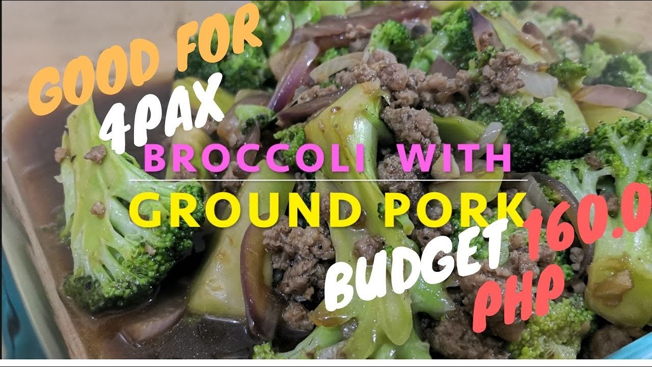 Broccoli with giniling na baboy