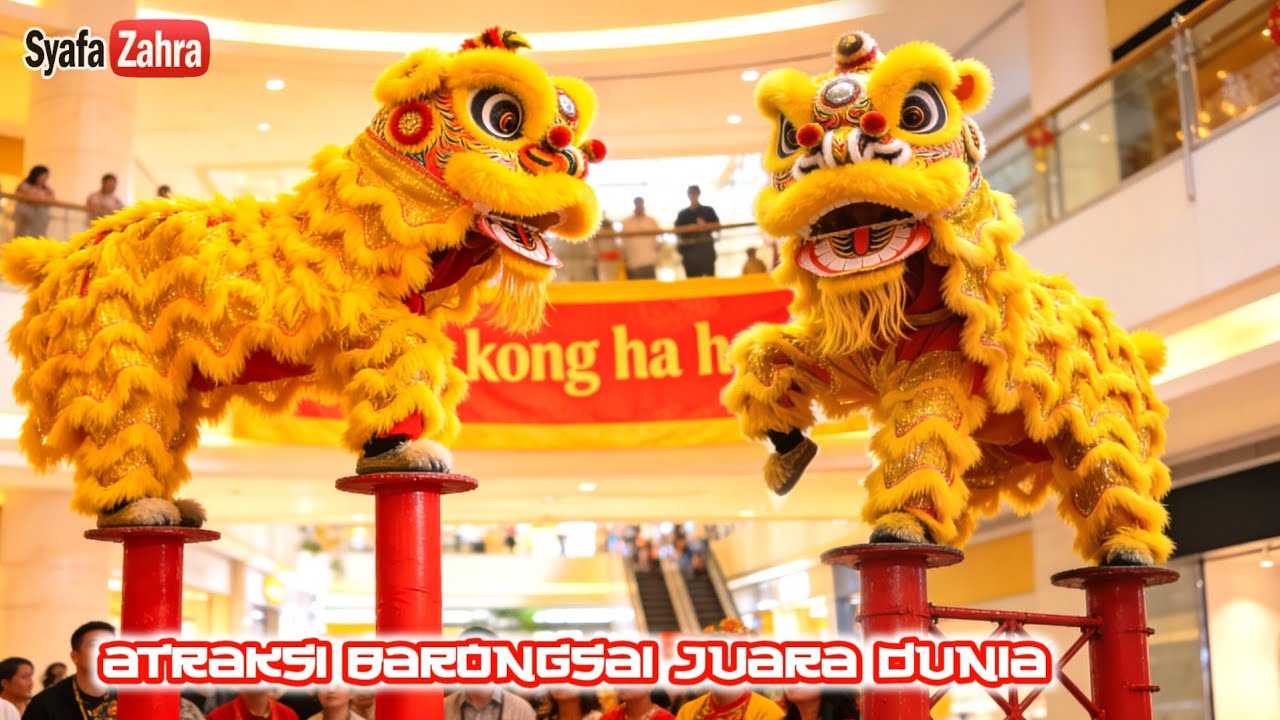 Atraksi Barongsai Lion Dance High Pole KONG HA HONG