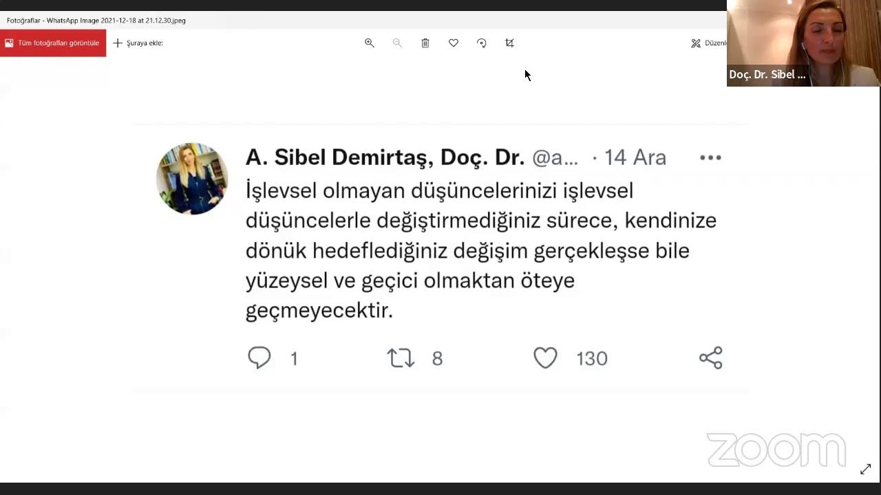 Bilşsel Davranışçı Terapide Kullanılan Teknikler - Doç.Dr.Sibel Demirtaş