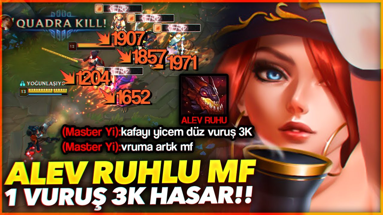 1 VURUŞ 3000K HASAR !! ALEV EJDERLİ FULL İTEM MİSS FORTUNE !! ADAM ÇILDIRDI !! | Ogün Demirci