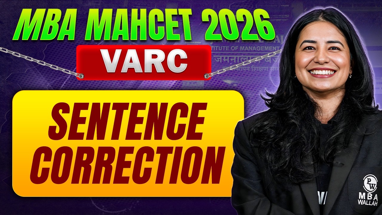 MBA MAHCET Preparation 2026  | Sentence Correction | MBA Wallah