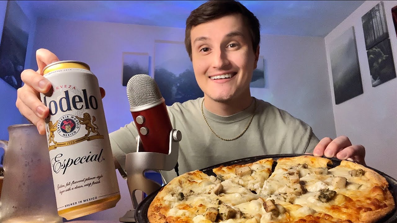 ASMR Мукбанг с пиццей и пивом 🍕🍺 (Обновление жизненных новостей в формате «шепота»)