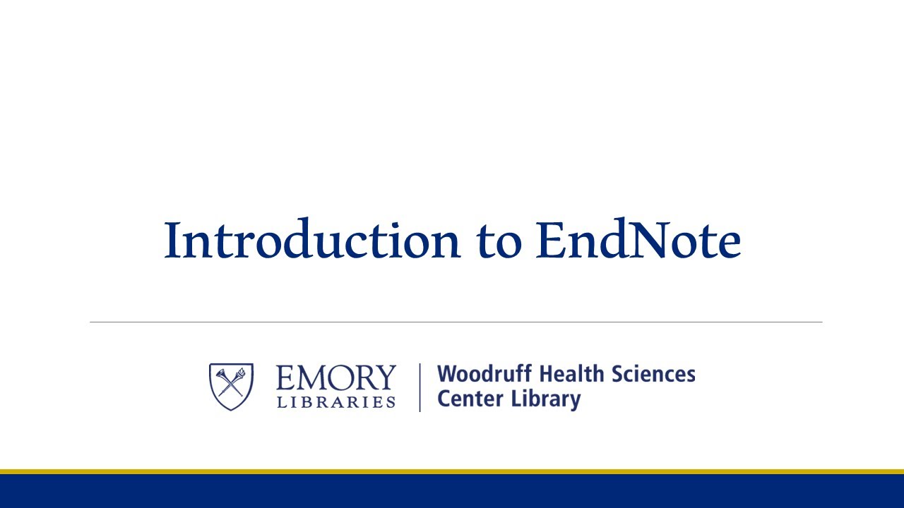 Introduction to EndNote - November 2023