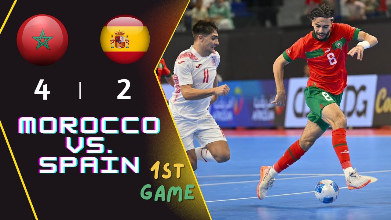 Morocco vs Spain | Futsal Friendly Highlights | 1st Game