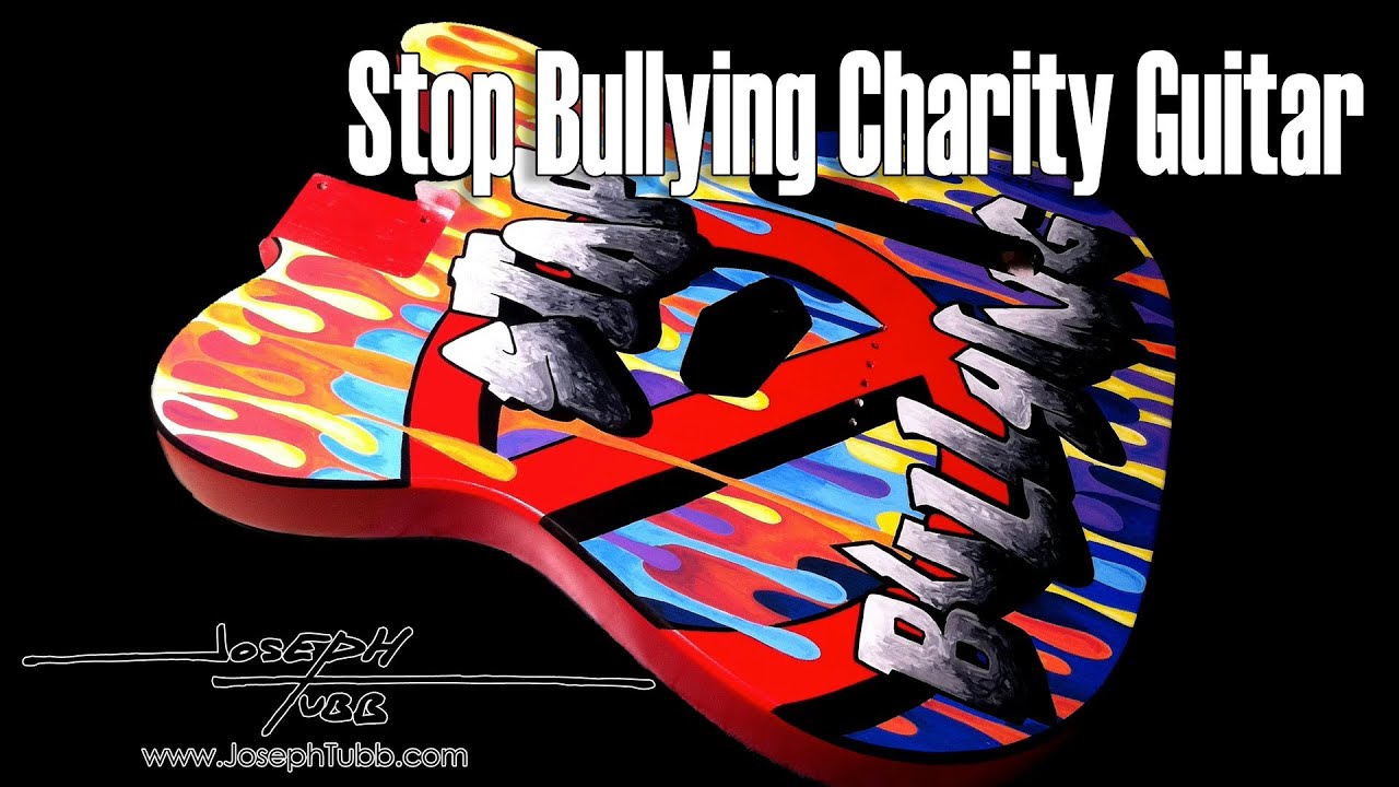 Bullying Guitar Painted with Posca Pens