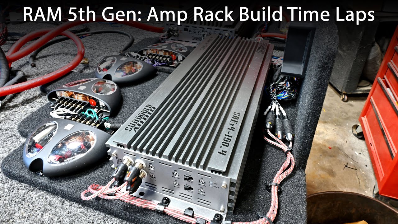 RAM 5th Gen Amp Rack with Sundown Amps Build