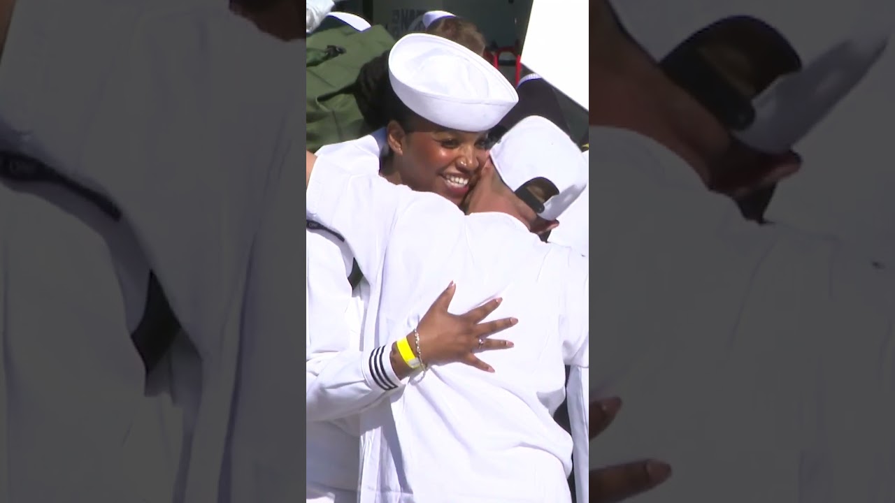 Families reunite after USS Gerald R. Ford comes home