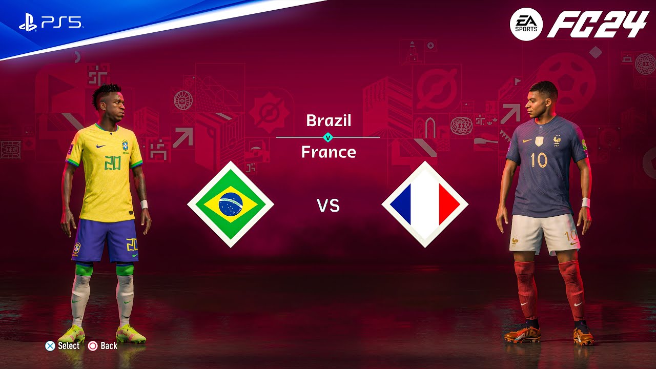 FIFA 23 - Бразилия против Франции - Финал чемпионата мира по футболу FIFA | PS5™ [4K60FPS]