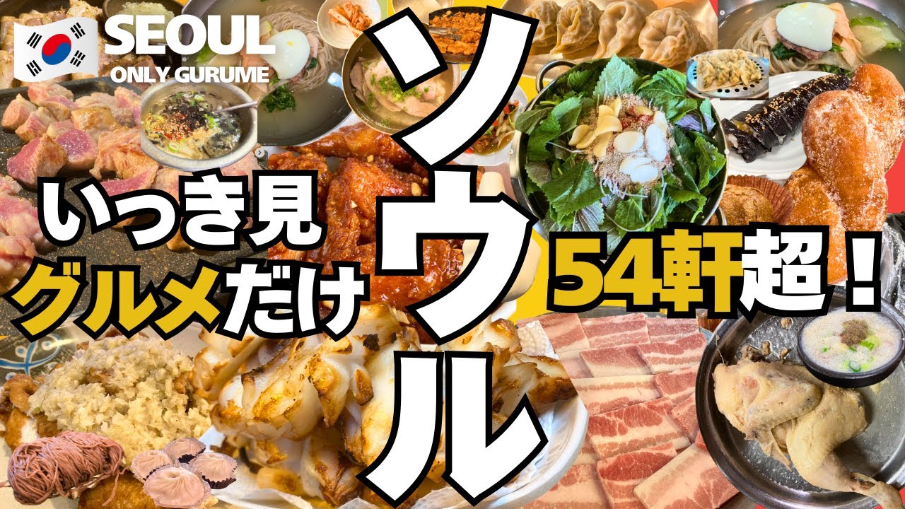 【韓国 ソウル🇰🇷グルメ】ソウルで全54軒食べた旅 | いっき見 | 明洞 | 東大門 | 聖水 | 성수 | 狎鴎亭 | 압구정 | 서울 맛집 | 수유 | 龍山 | 江南 | 永登浦