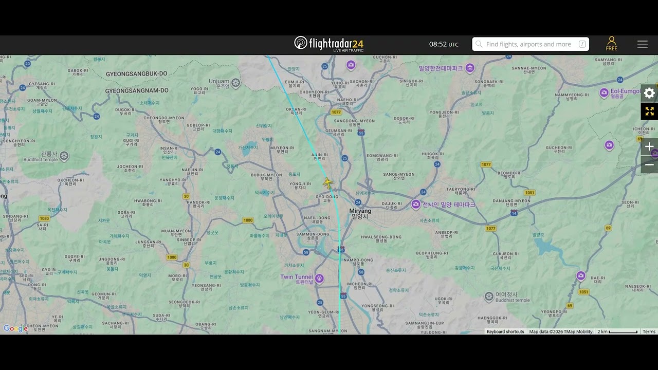 [Flight Track] 부산 (PUS) - 서울/김포 (GMP)