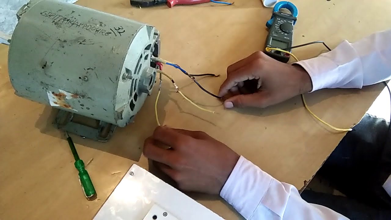 Single Phase  Motor Connection with Capacitor Connect a induction motor Home ||ys skills|| ysskills
