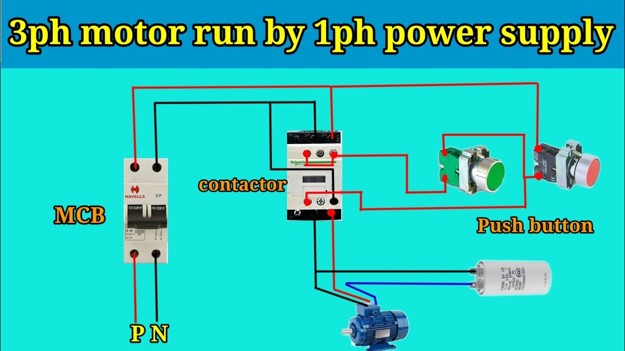 3 phase motor run with single phase power supply